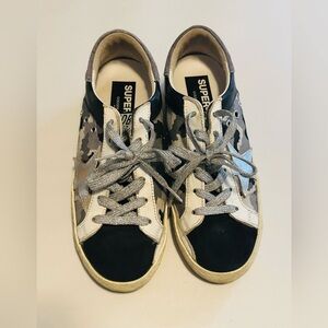 Golden Goose Camouflage Sneakers with Metallic Laces